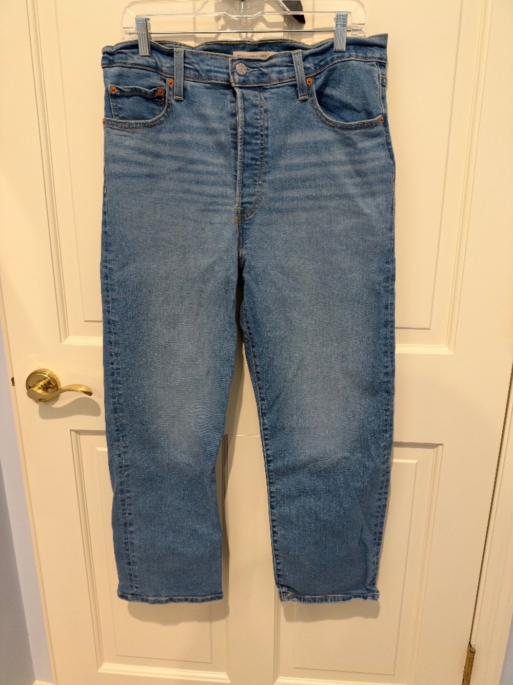 Levi’s Ribcage Straight Ankle Jeans – Blue Wash – Size 32